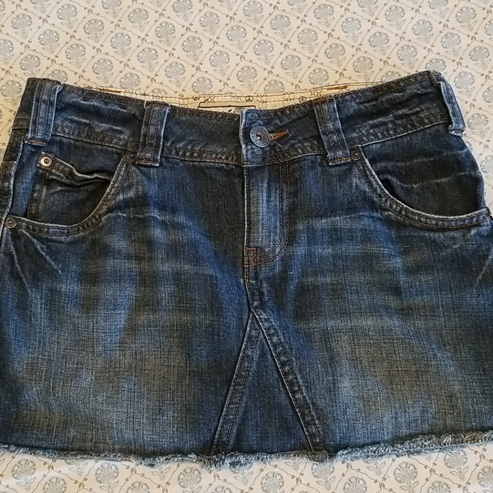 Good Vibes Jean Skirt